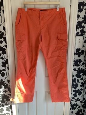 Ralph Lauren Coral Orange Cargo Pants colorful spring cotton cool